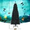 Pre-lit Christmas Halloween Tree with PVC Branch Tips and Warm White Lights Ideal for Holiday Season